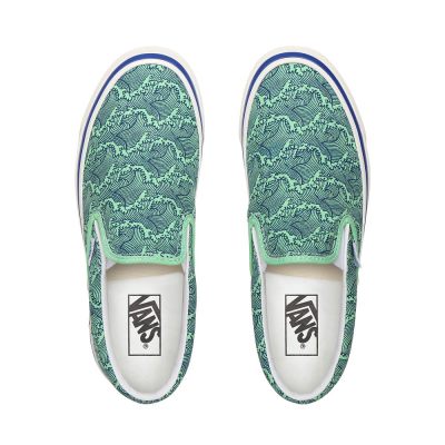 Vans Anaheim Factory Classic Slip-On 98 DX - Kadın Slip-On Ayakkabı (Yeşil)